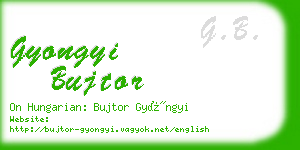 gyongyi bujtor business card